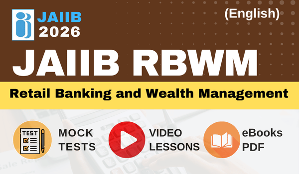 JAIIB RBWM - Mock Test + eBooks + Videos Lessons - 2026 (English)