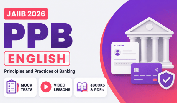 JAIIB PPB - Mock Test + eBooks + Videos Lessons - Eng